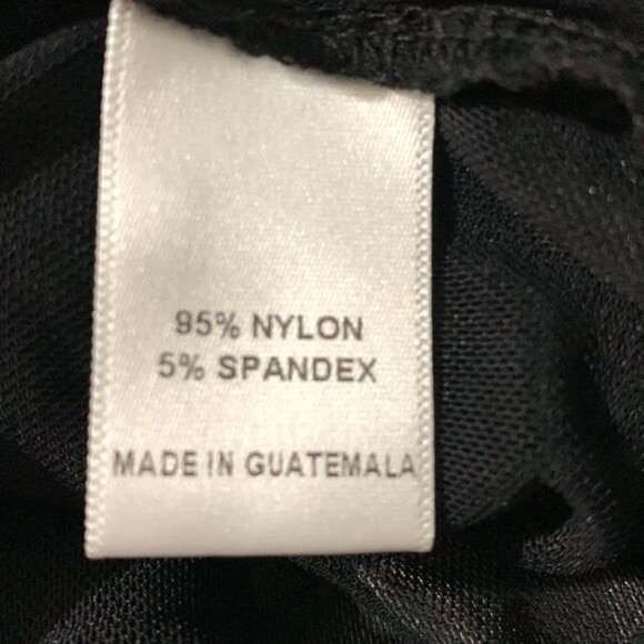 Forever 21 Black Sheer Bodysuit L Snap Closure Nylon/Spandex Stretch Contemporar - Picture 3 of 8